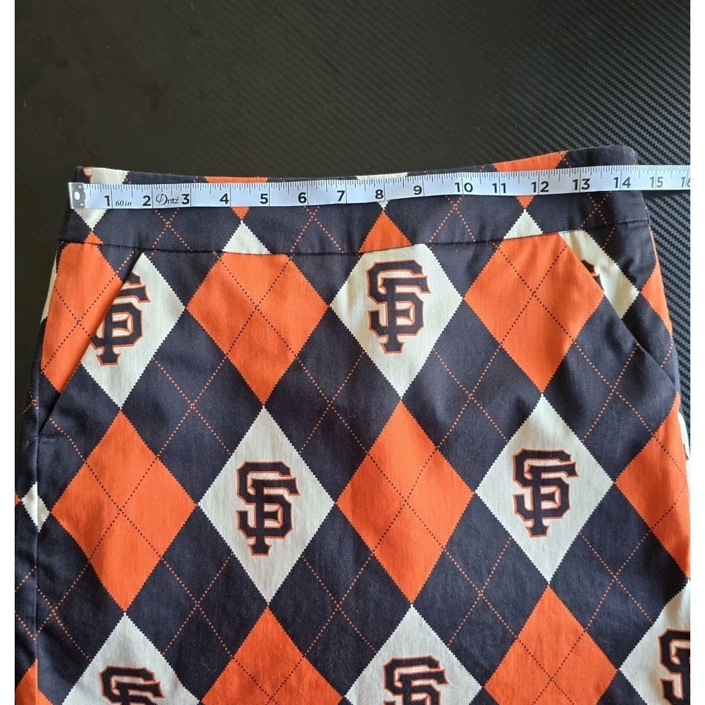 Loudmouth Ladies Performance Golf Skort Argyle Plaid Sz 2 San Francisco Giants - Picture 6 of 10